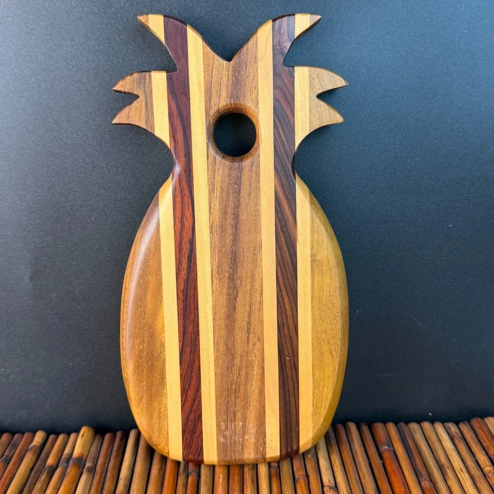 Cutting Board Pinnapple shape cutting board Cheese Plate handmade #190